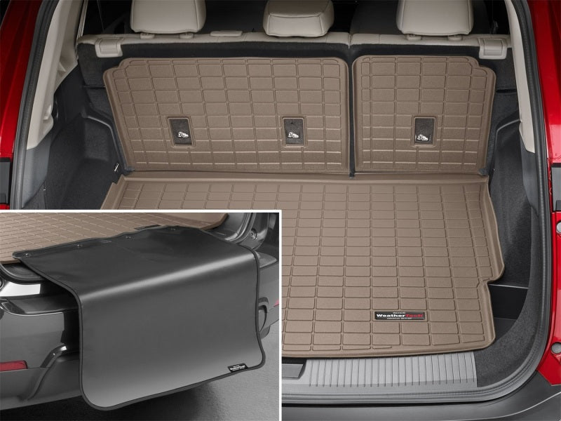 WeatherTech 2021+ Nissan Rogue Cargo With Bumper Protector - Tan