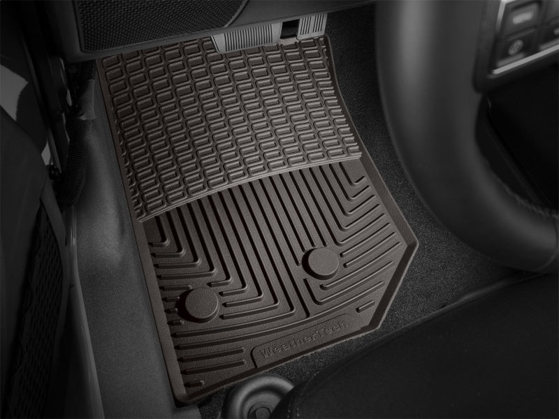 WeatherTech 2014-2016 Jeep Wrangler Unlimited Front Rubber Mats - Cocoa