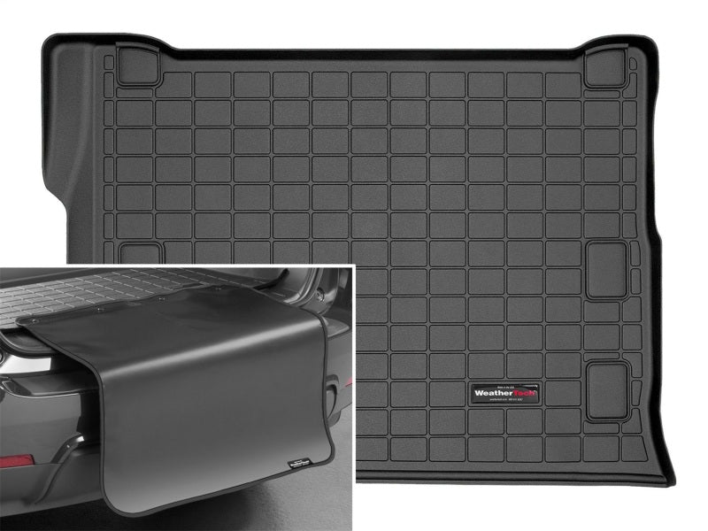 WeatherTech 21-24 Jeep Wrangler 4xe Cargo Liner w/Bumper Protector - Black