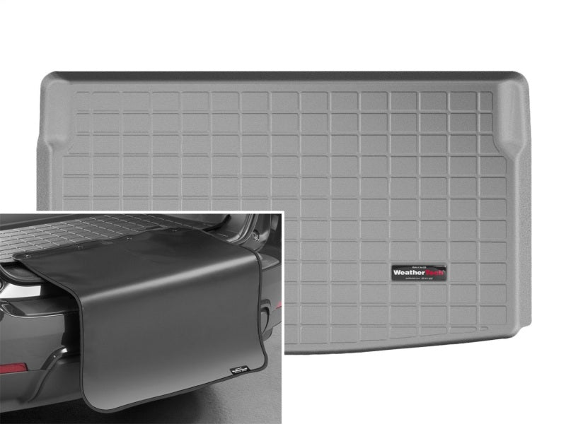 WeatherTech 13-16 Mini Paceman Cargo Liners w/ Bumper Protector - Grey (Veh w/Flat Load Cargo Shelf)