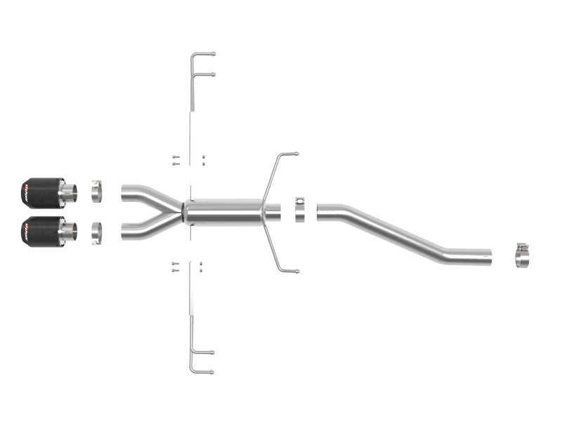 aFe Takeda 2.5in 304SS Axle-Back Exhaust System 17-19 Honda Civic Type R L4-2.0L (t)