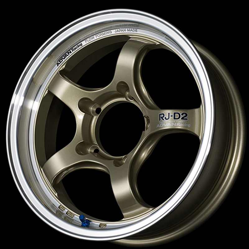 Advan RG-D2 15x7.5 / +40 Offset / 4x100 / 63mm Bore / Machining and Champagne Gold