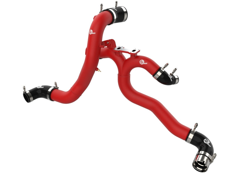 AFE 18-21 Kia Stinger V6-3.3L BladeRunner Alum Hot/Cold Charge Pipe Kit Red