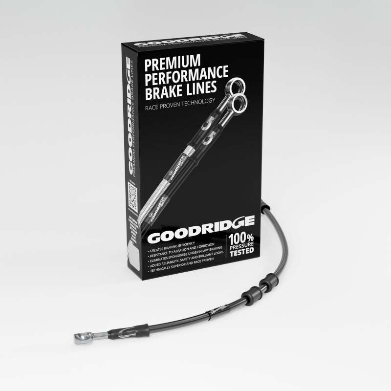 Goodridge 15-16 HD FLTRU Road Glide/CVO +4in Clutch Line Kit - Black