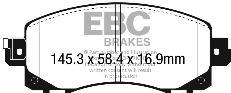 EBC 2022+ Subaru WRX 2.4T Yellowstuff Front Brake Pads