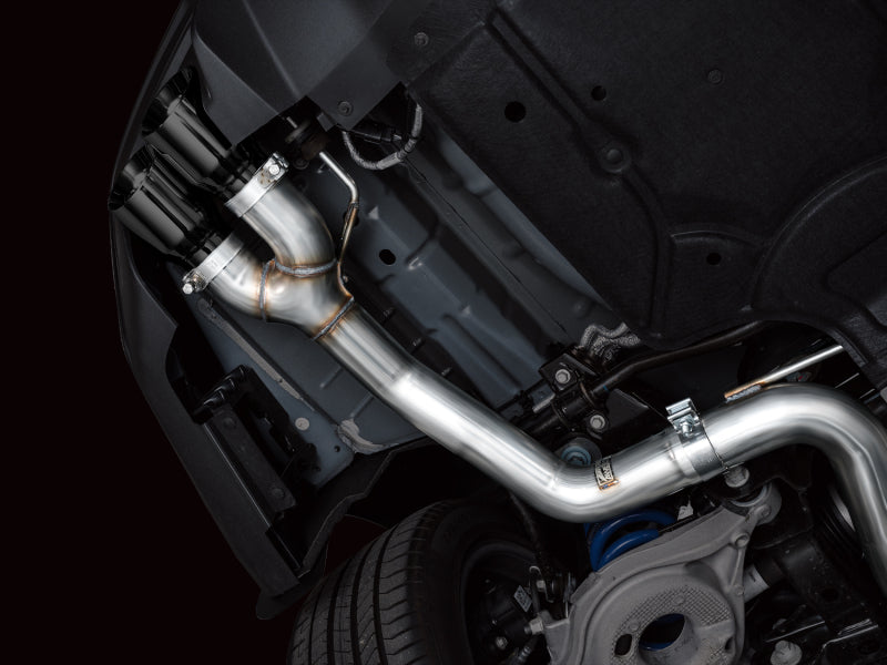AWE 2024 Ford Mustang GT Fastback S650 RWD Track Edition Cat-Back Exhaust w/ Quad Diamond Black Tips
