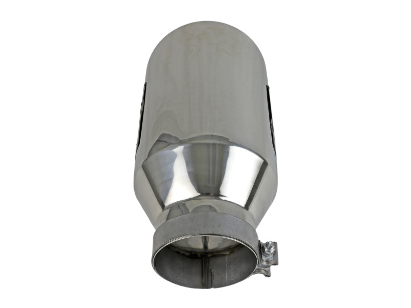 aFe Power Universal 5in Inlet 8in Outlet MACH Force-XP Clamp-On Exhaust Tip - Polished