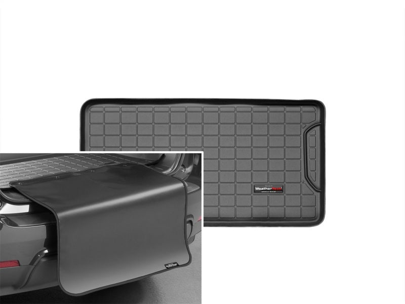 WeatherTech 13-17 Fiat 500 (No Beats Premium Audion System) Cargo Liner w/ Bumper Protector - Black