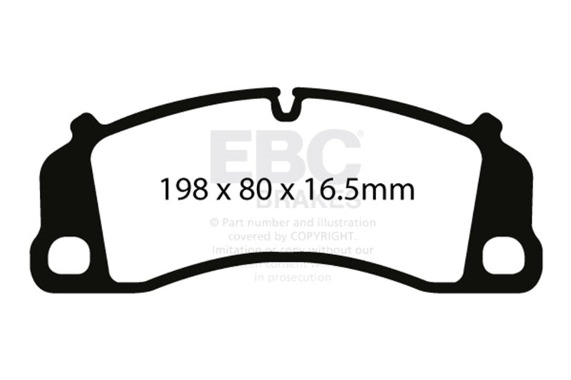 EBC Racing 13-15 Porsche 911 (991) (Cast Iron Rotor Only) 3.8L GT3 RP-X Front Brake Pads