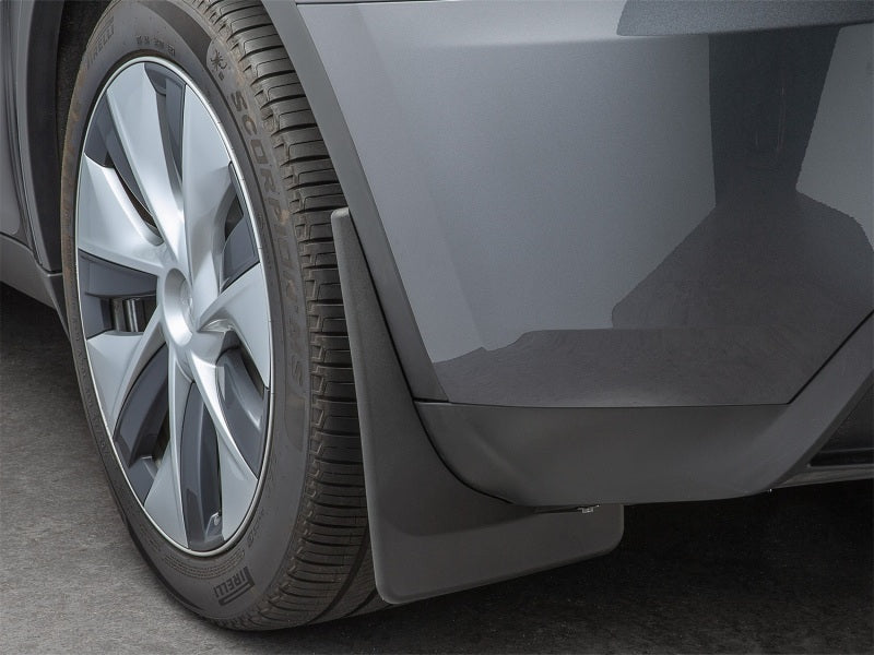 WeatherTech 20-24 Tesla Model Y No Drill Rear MudFlaps - Black