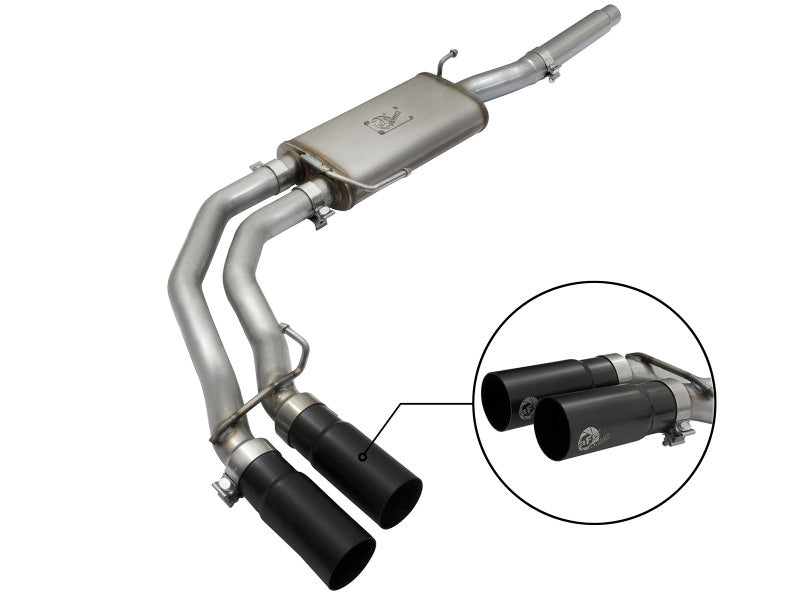 aFe Rebel Exhausts Cat-Back SS Ford F-150 04-08 V8 4.6/5.4L w/ Black Tips