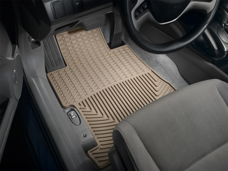 WeatherTech 06-11 Honda Civic Coupe / Si Coupe Front Rubber Mats - Tan
