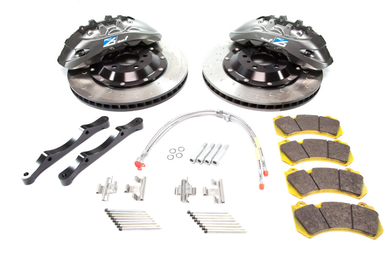 Alcon 2009+ Nissan GT-R R35 412x36mm Rotor 6 Piston Caliper RC6 Front Axle Kit - Grey