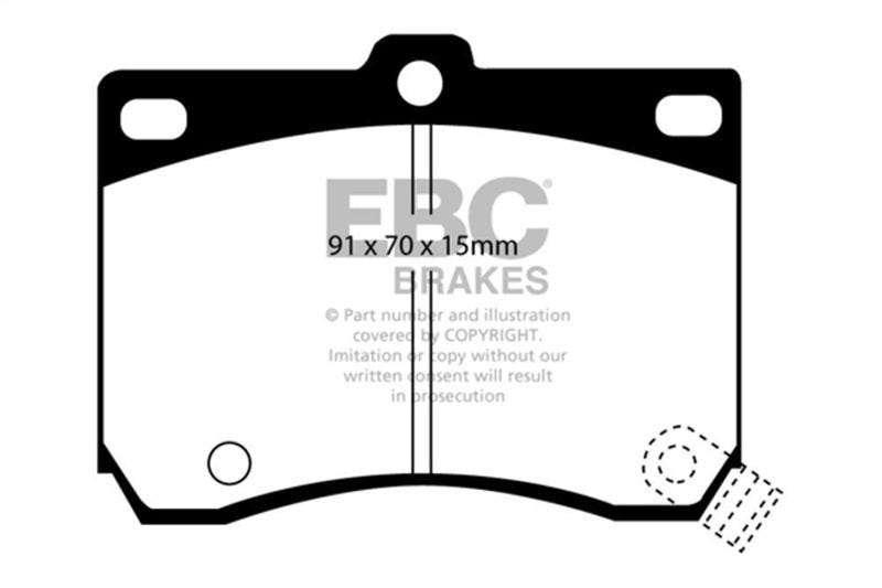 EBC 91-96 Ford Escort 1.8 Ultimax2 Front Brake Pads