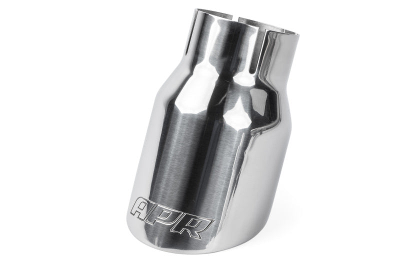 APR Double-Walled 3.5in Slash-Cut Tips - Polished Silver - Set of 2