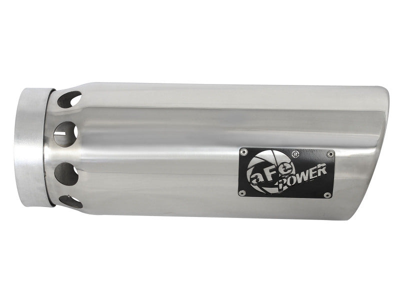 aFe MACHForce XP Cat-Back SS-304 5in Intercooled Exh Tip 5in In x 6in Outx16inL Bolt-On Right (Pol)