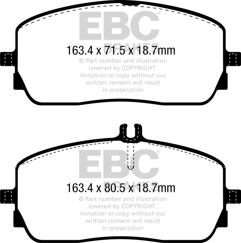 EBC 2019+ Mercedes-Benz A220 Sedan (V177) 2.0T Redstuff Front Brake Pads