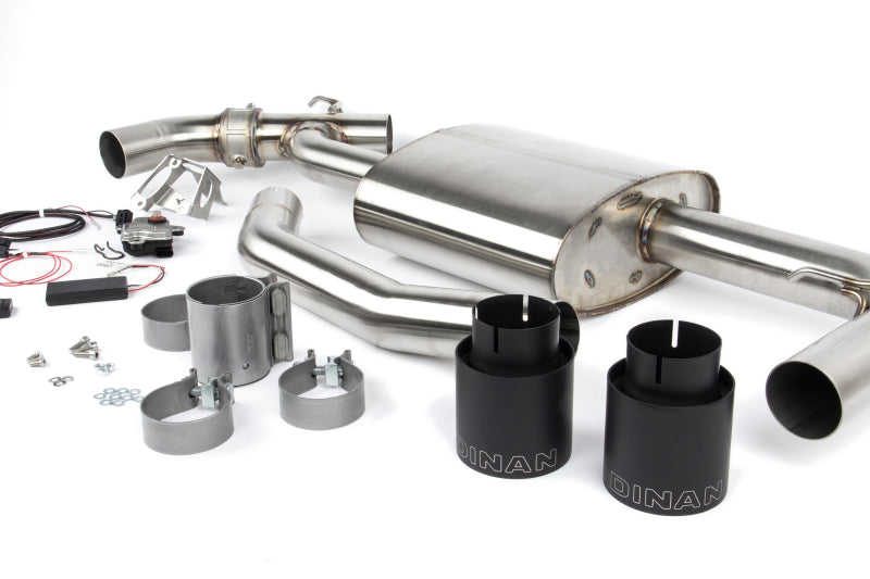 Dinan 17-24 Mini Cooper Clubman/Countryman S (F54/F60) Valved Axleback Exhaust - Black Tips