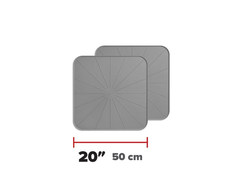 WeatherTech Project Mats 20in. Square - Grey (2pc Set)