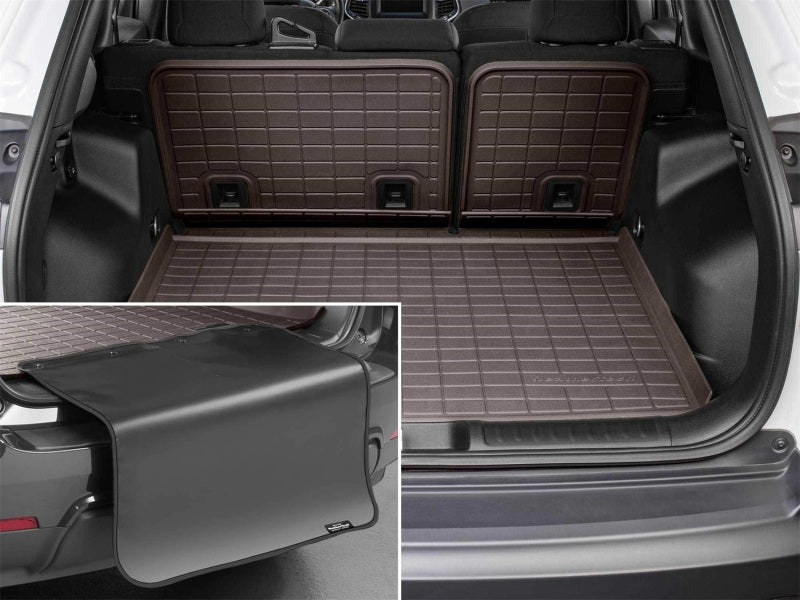 WeatherTech 21-26 Cadillac Escalade Behind Seating w/Bumper Protector SeatBack Cargo Liner - Cocoa
