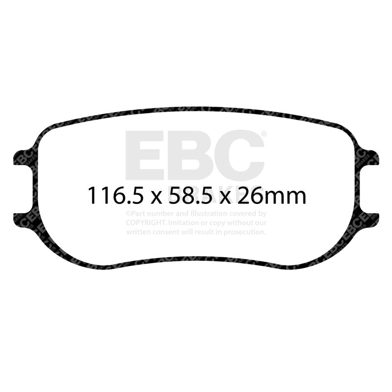 EBC Racing Porsche 718 Cayman GT4 Clubsport (PFC Brakes) SR-21 Sintered Race Rear Brake Pads