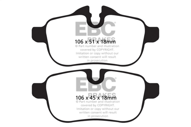 EBC 09+ BMW Z4 3.0 (E89) Ultimax2 Rear Brake Pads