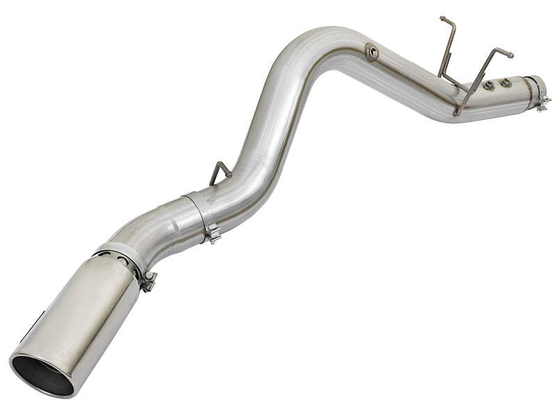 aFe ATLAS 5in DPF-Back Aluminized Steel Exhaust System w/Polished Tips 2017 GM Duramax 6.6L (td) L5P