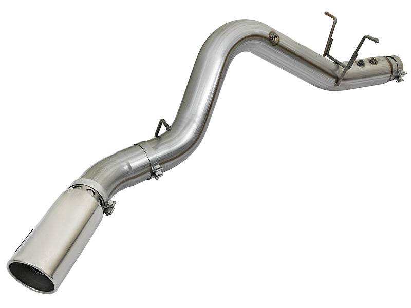 aFe LARGE BORE HD 5in 409-SS DPF-Back Exhaust w/Polished Tip 2017 GM Duramax V8-6.6L (td) L5P