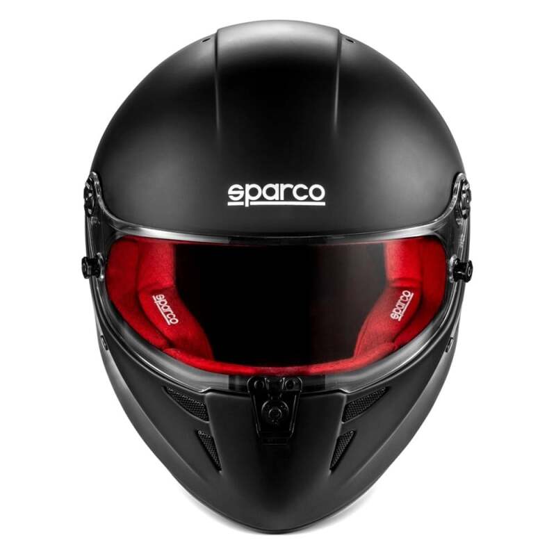 SPARCO Stealth RF Helmet - Medium/Large - Matte Black/Red