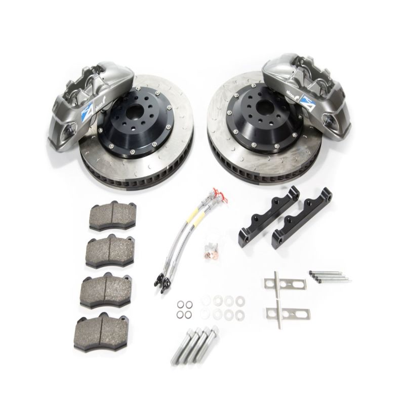 Alcon 2009+ Nissan GT-R R35 380x33mm Rotor 4 Piston Caliper RC4 Rear Axle Kit - Red