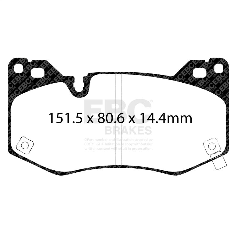EBC 2020+ Cadillac CT4 Sport 2.0T Greenstuff Front Brake Pads