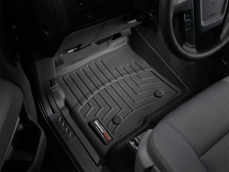 WeatherTech 09+ Ford F150 Reg/SuperCrew (w/ Heating Vents) Front FloorLiners - Black