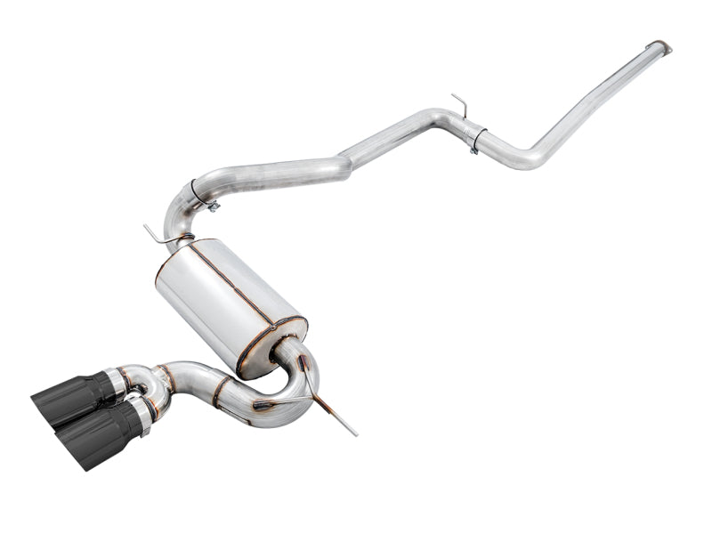 AWE Tuning Ford Focus ST Touring Edition Cat-Back Exhaust - Non-Resonated - Diamond Black Tips