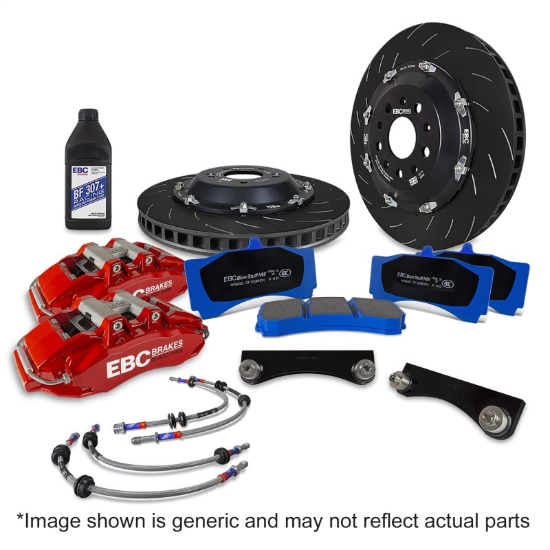 EBC Racing 08-16 Mitsubishi Lancer Evo 10 2.0T Red Apollo-6 Caliper 355mm Rotors Front Big Brake Kit