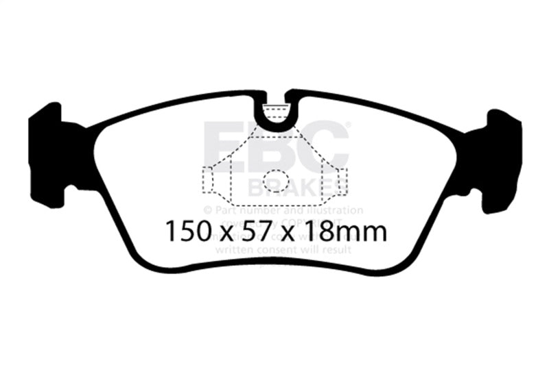 EBC Racing 90-99 BMW 325 (E36) RP-1 Race Front Brake Pads