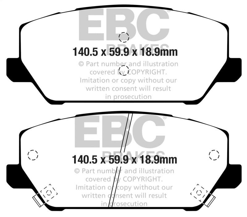 EBC 2019+ Hyundai Veloster N (2nd Gen) 2.0L Turbo Redstuff Front Brake Pads
