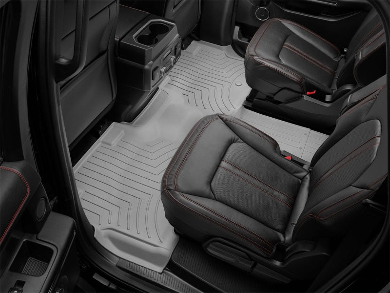 WeatherTech 2018+ Ford Expedition MAX Rear FloorLiner - Grey (Works w/2nd Row Bucket Seats)