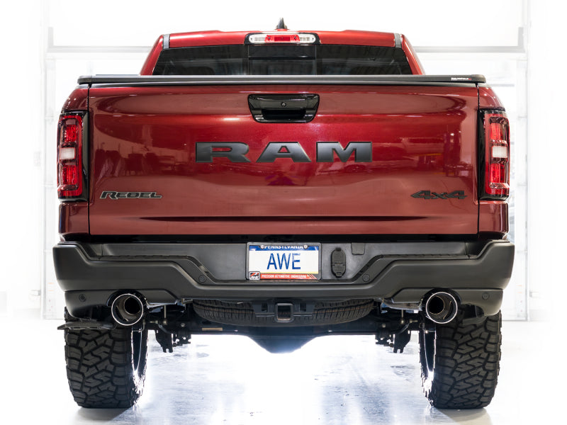 AWE Tuning 2025+ RAM 1500 3.0TT Rebel 0FG Cat-Back Exhaust w/ Chrome Silver Tips
