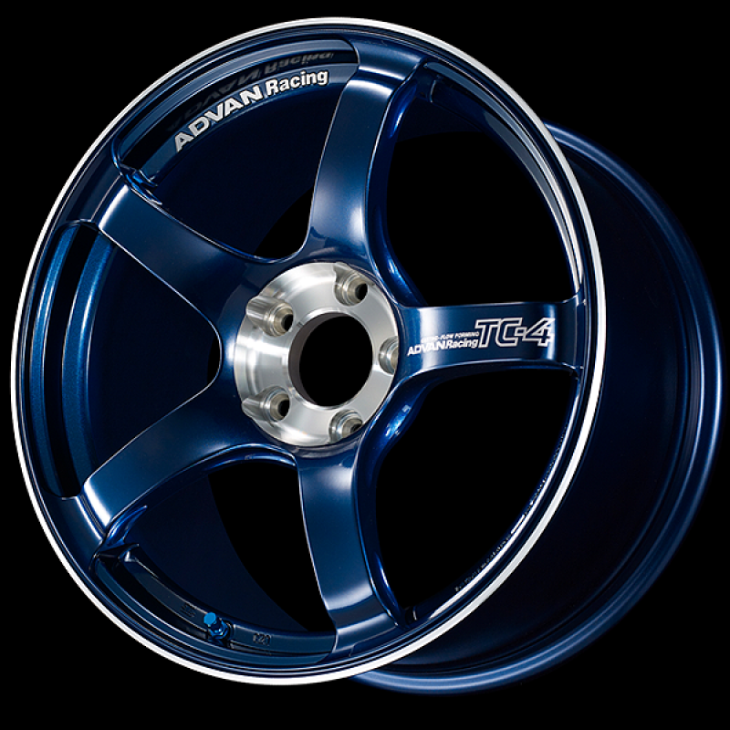 Advan TC-4 SE 17x7.0 / +42 Offset / 4x100 / 63mm Bore / Racing Indigo Blue and Diamond Cut