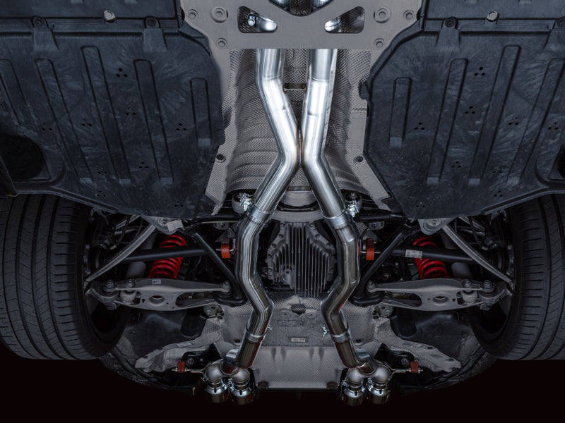 AWE Tuning Track Edition Cat-Back Exhaust for BMW G8X M3/M4 - Chrome Silver Tips