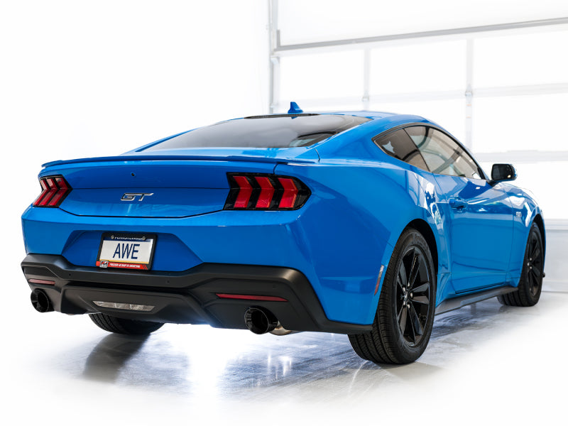 AWE 2024 Ford Mustang GT Fastback S650 RWD Track Edition Cat-Back Exhaust w/ Dual Diamond Black Tips
