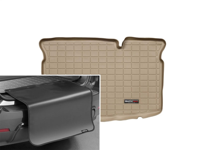 WeatherTech 07-14 Mazda Mazda2 Hatchback Cargo Liners w/ Bumper Protector - Tan